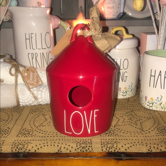 Rae Dunn Other - Rae Dunn LOVE Birdhouse Red